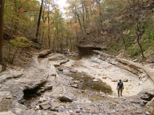 The scour below Hemmed-in Falls.