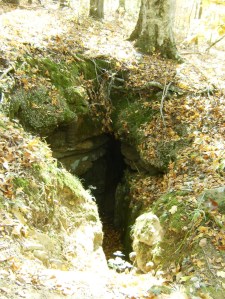 One of the sinkholes at BRT mile 10.3.  I think this probably qualifies as a cave.