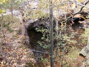 Hideout Hollow doesn't photograph well from up here but is below this ledge