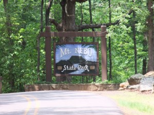 Arkansas has these elaborately-painted bas relief signs for each park.  Very cool!