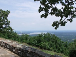 Looking over Lake Dardanelle and "Arkansas One" - the nuclear power plant.