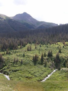 Rio Grande Pyramid and The Window, from the west side.